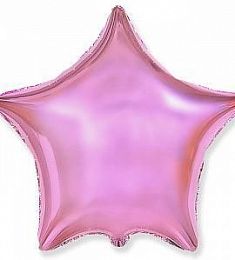 Шар - Розовая фольгированная звезда 48 см